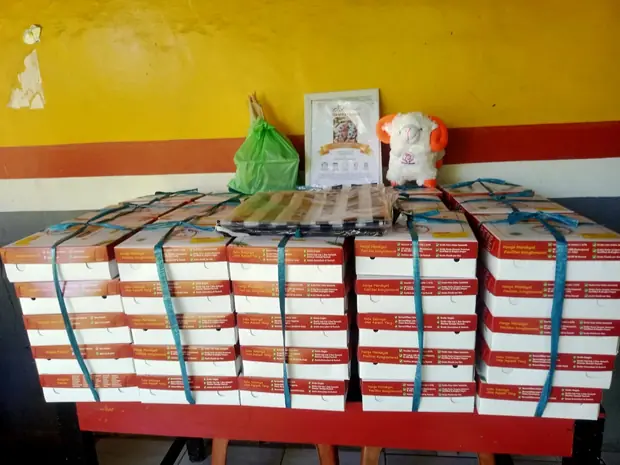 Dokumentasi asli Quy Aqiqah — packing bermerek quy